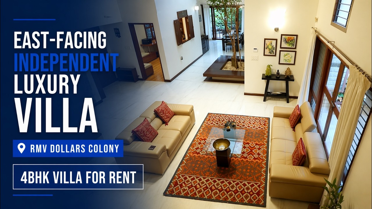 4BHK East-facing Independent Luxury Villa for Rent at RMV Dollars Colony, Bangalore