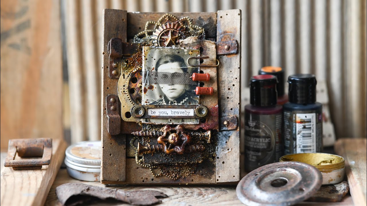 Bravely - Step-by-Step Assemblage for Art Daily Cafe (November 2019)