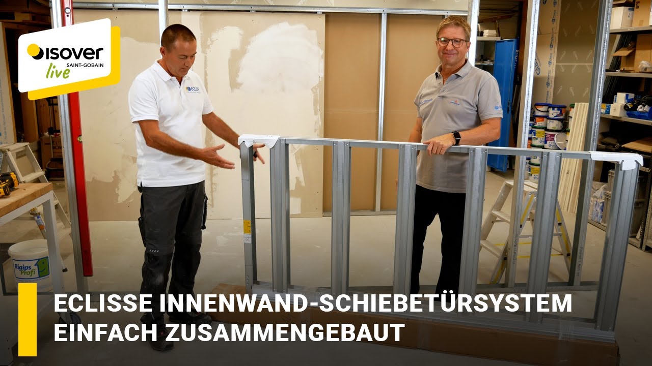 ECLISSE Innenwand-Schiebet&uuml;rsystem einfach zusammengebaut ✔ ISOVER live ★ Web TV f&uuml;r Handwerker