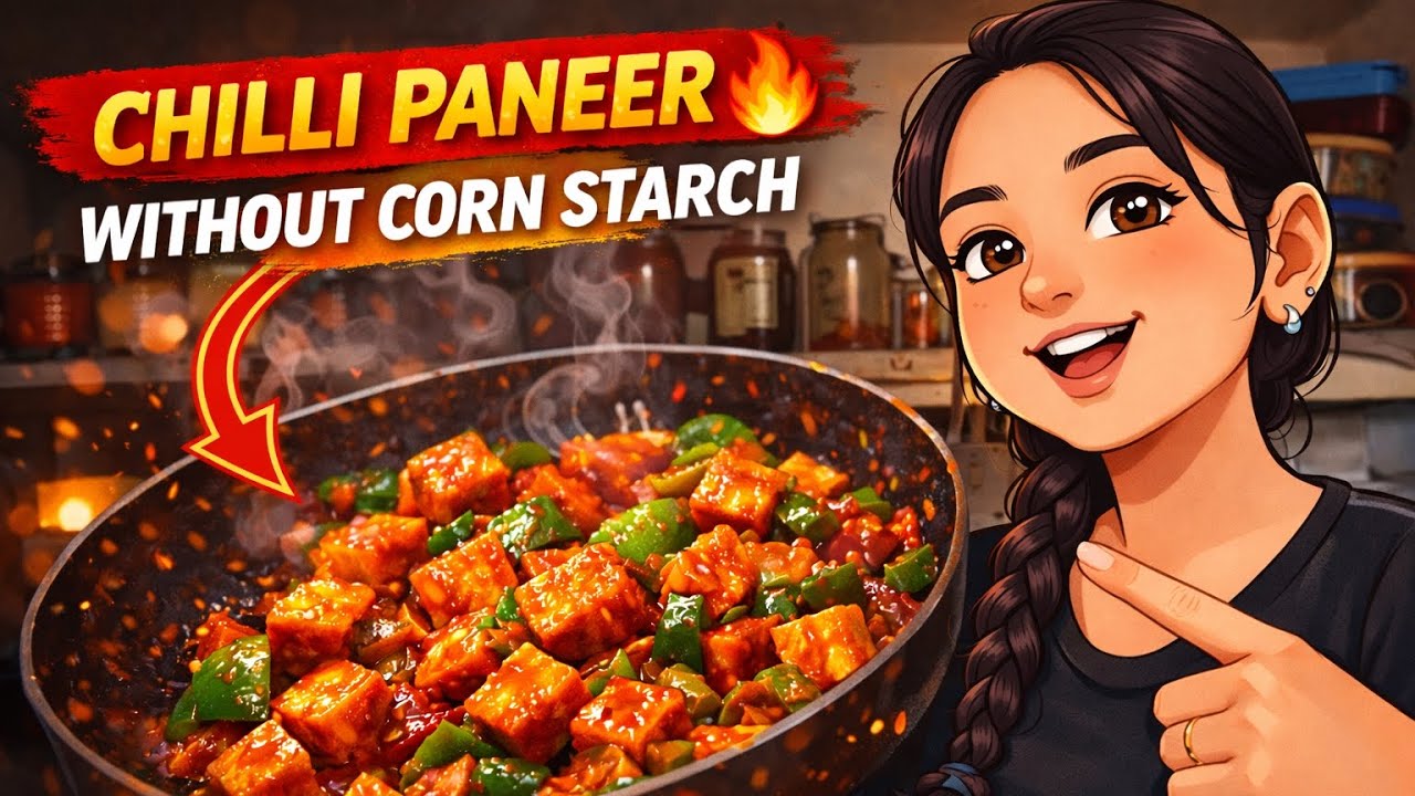 “No Corn Starch? Make This Easy Chilli Paneer at Home! 🌶️🔥”