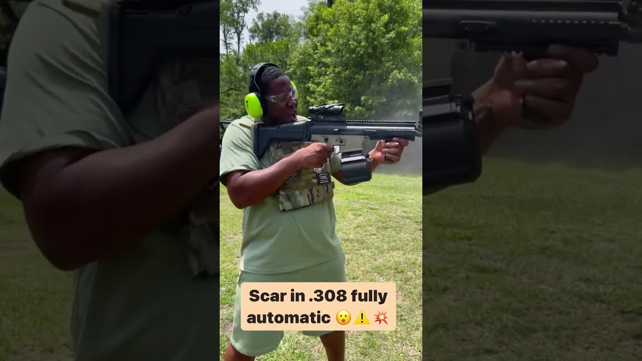Scar в .308 полностью автоматический 😮⚠️💥