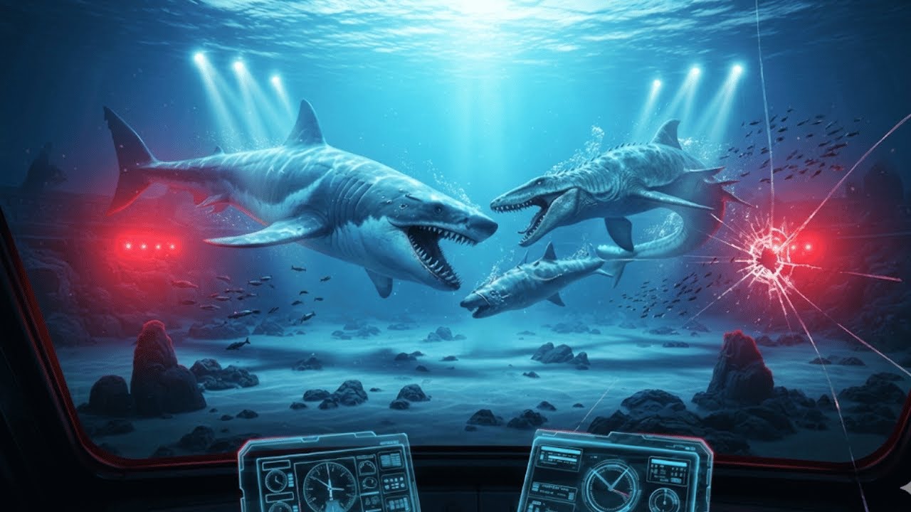 Epic Deathmatch | Battle of the Abyss: Megalodon vs. Mosasaurus