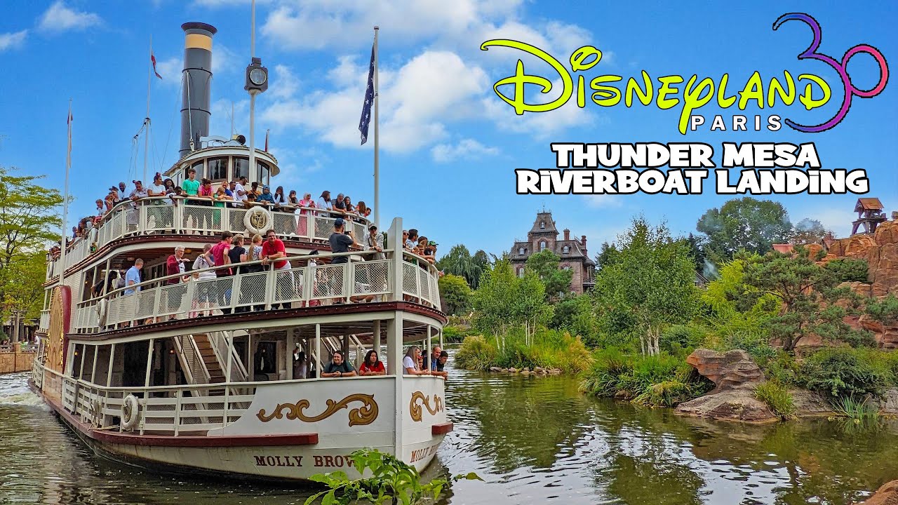 Thunder Mesa Riverboat Landing Molly Brown at Disneyland Paris (Aug 2022) [4K]