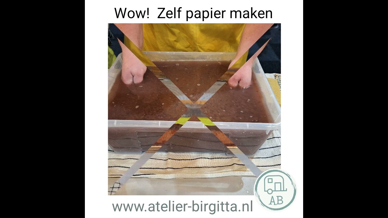Papier scheppen op Creaweekend Hardenberg