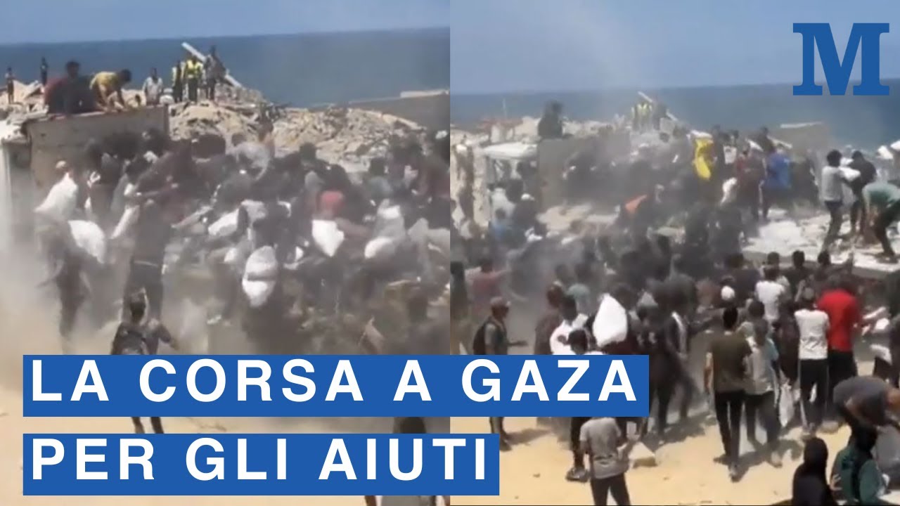 Gaza, la corsa per accaparrarsi i sacchi di aiuti in arrivo al Nord
