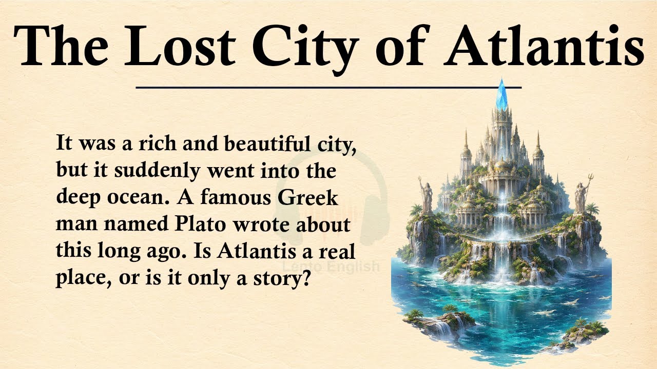 The Lost City of Atlantis: Myth, Legend, or Sunken Reality || 💧Learn English Through Story Level 3
