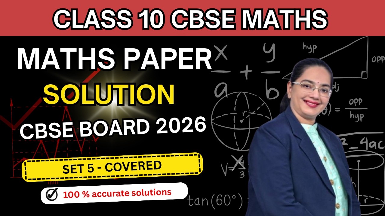 Class 10 CBSE Maths Paper Analysis 2026 | Sets 5 Answer Key | #cbse #maths #boardexam2026