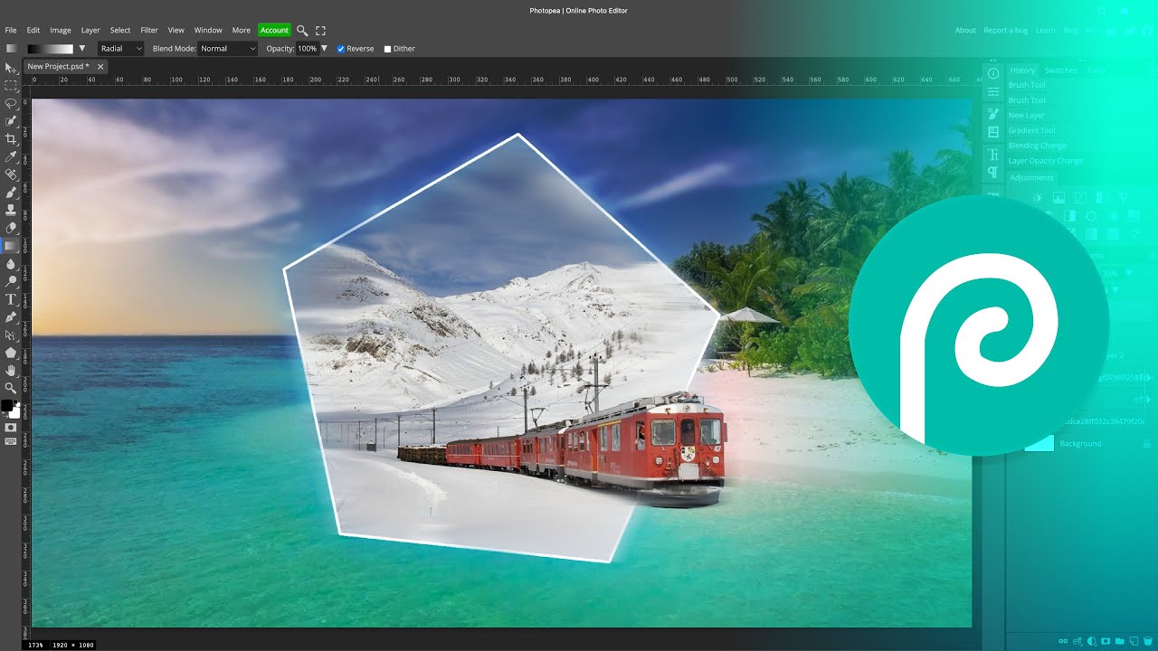 Simple Photomontage Photopea Tutorial - Digital Art for Students