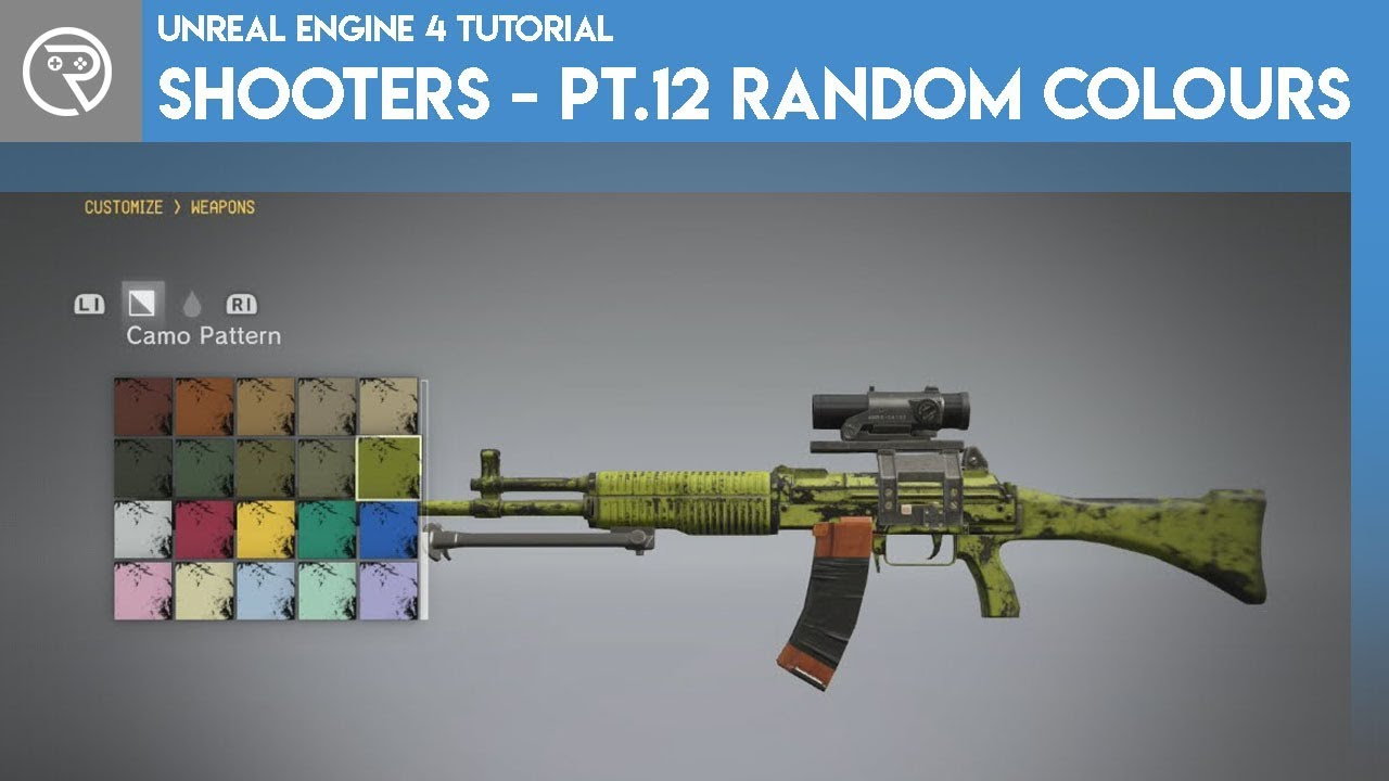 Unreal Engine 4 Tutorial - Shooter - Part 12 Random Colours