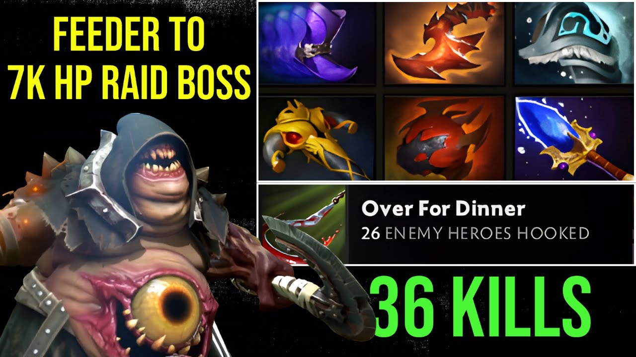 Mid Pudge From Feeder to 7K HP Raid Boss! 1v5 Bloodbath – 1500 XPM & 36 Kills in 38 Minutes | Dota 2