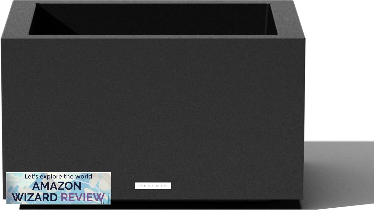 Veradek Block Series Cube Plastic Planter Large Square Planter for Indoor Review
