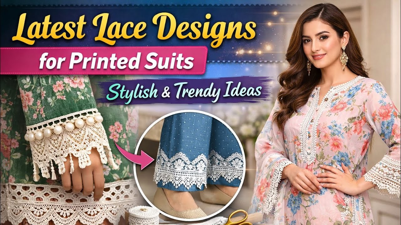 Latest Lace Designs for Printed Suits | Stylish & Trendy Ideas