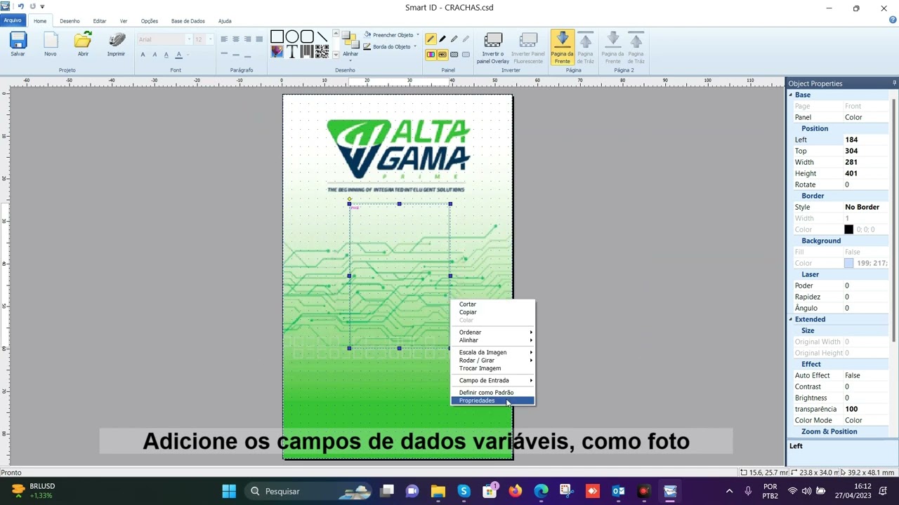 SMARTID CRIAÇÃO DE PROJETO