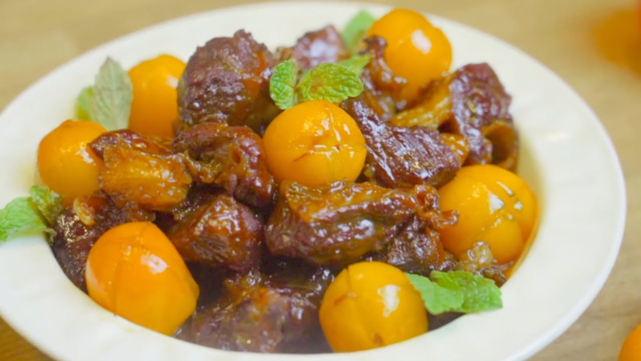 年夜饭牛肉别老是红烧，这道邪修「金桔烧牛肉」香懵了