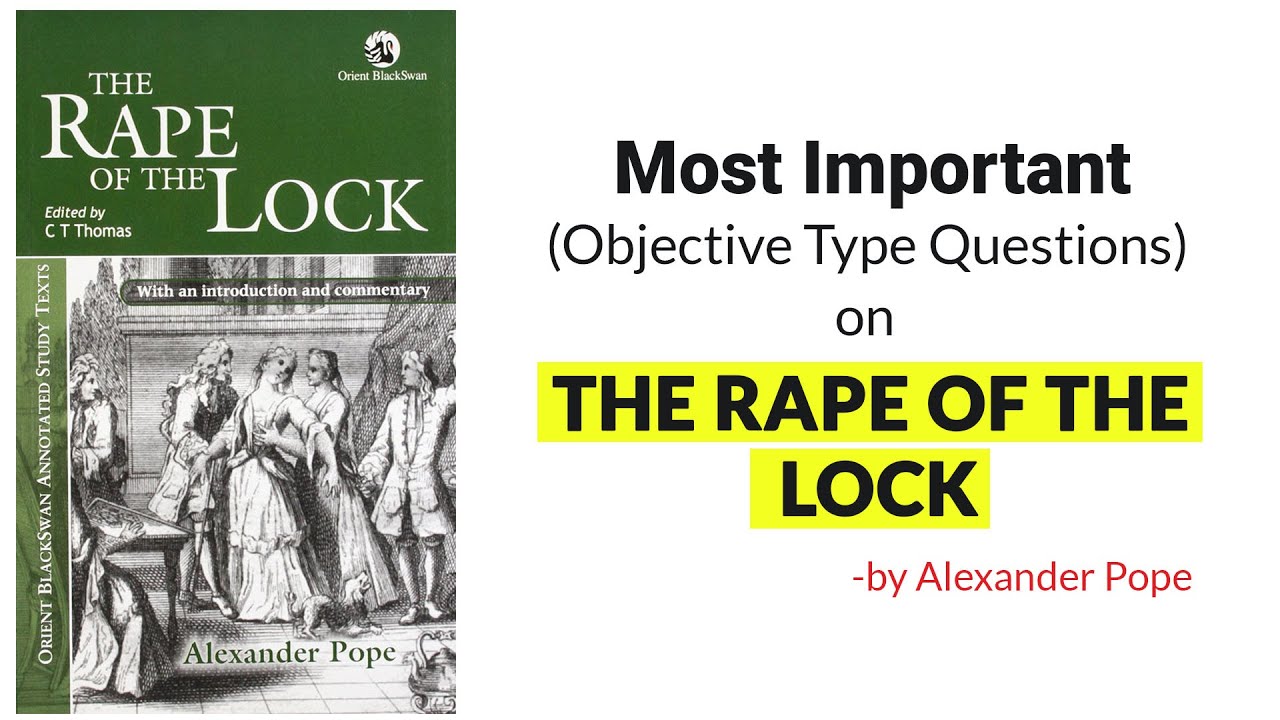 Most Important Objective Type Questions on The Rape of the Lock by Alexander Pope