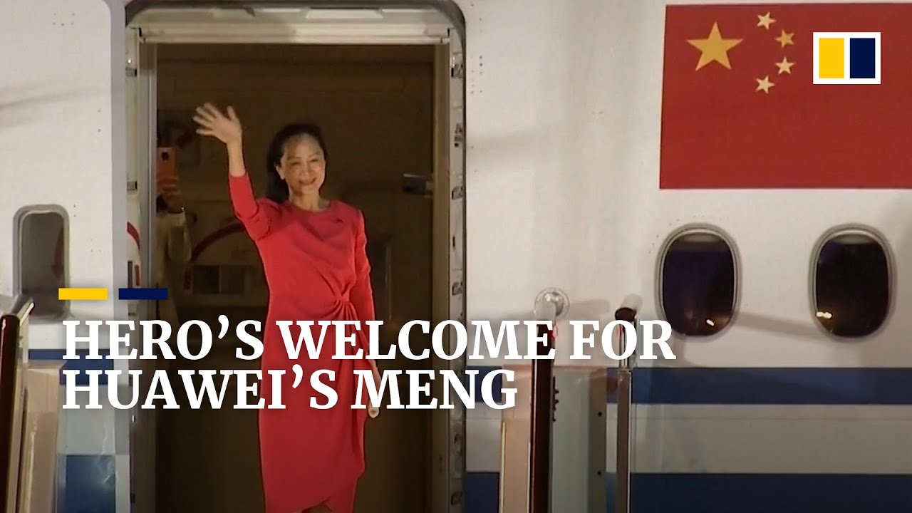 Chinese netizens swoon over hero’s return and husband’s greeting for Huawei’s Meng Wanzhou