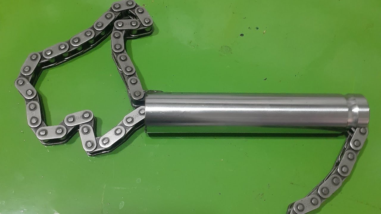 Como fazer chave corrente para retirar filtro de óleo com a correntinha de comando do motor CHT