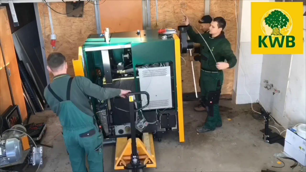 Montaža kotla Pelletfire Plus 55 kW
