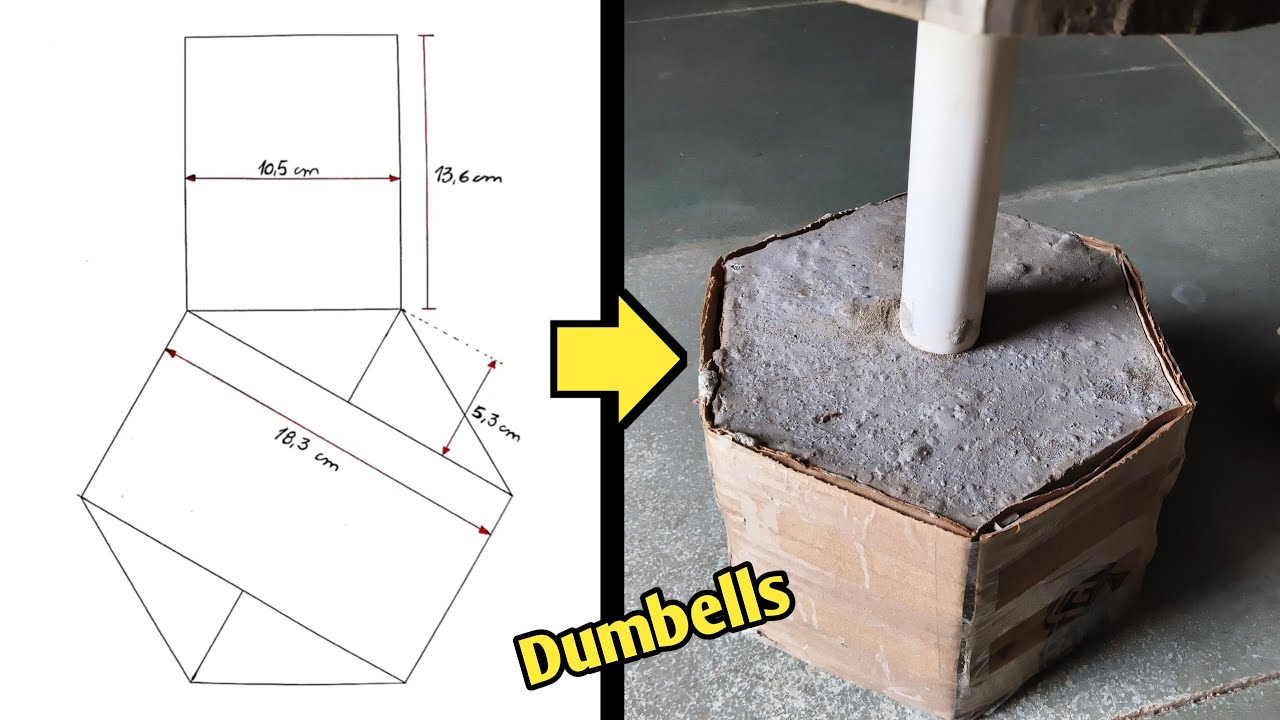 How to make 18 kg dumbells at home 