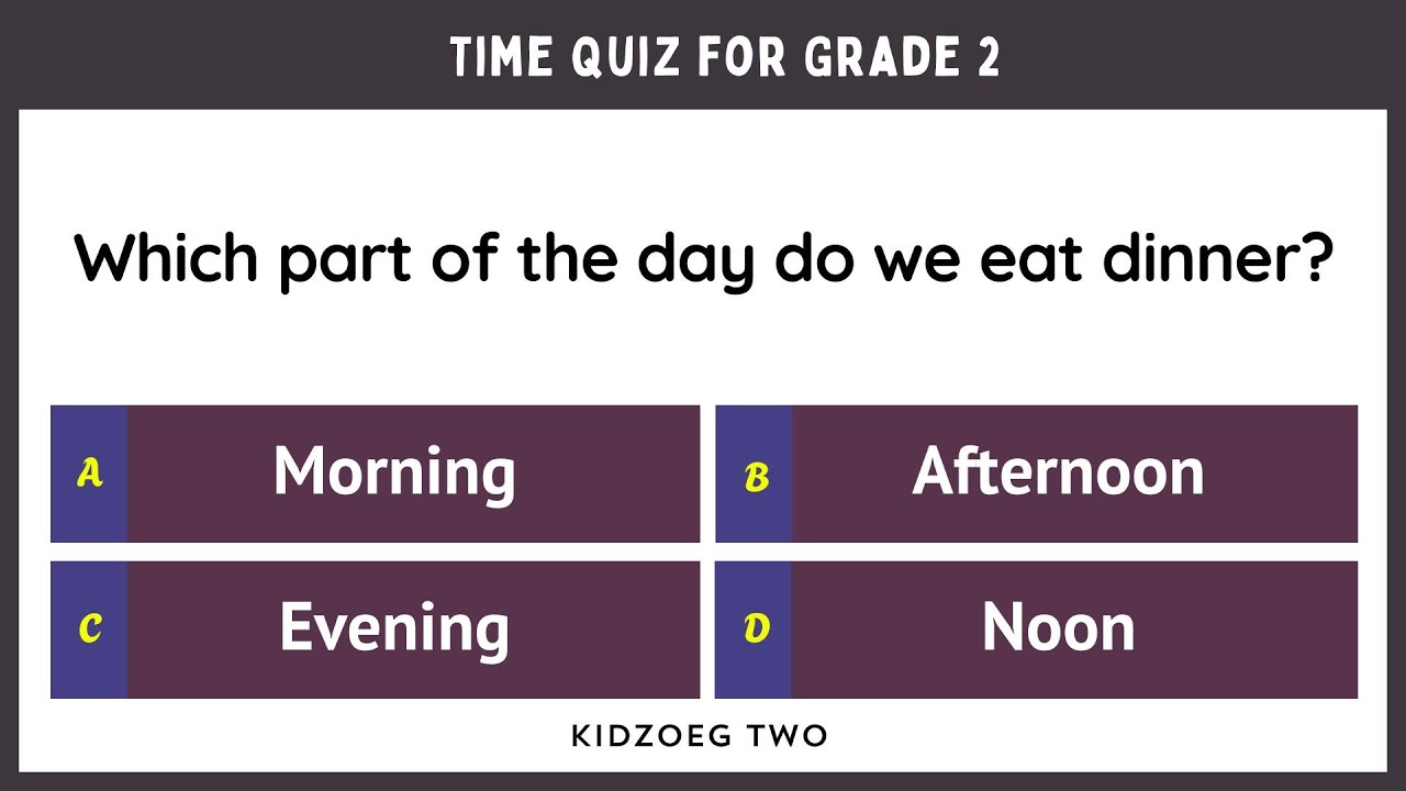 Time Quiz for Grade 2 Kids | 15 Interactive Questions on Clocks & Time Concepts | General Knowledge