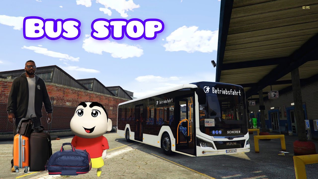 Shinchan And Franklin City Bus Driving#shorts #youtubeshorts #gta