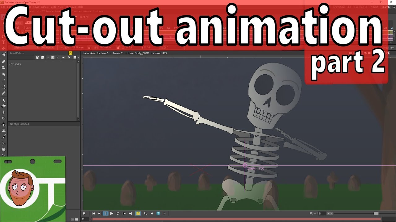 Cut-out animation part 2 - More rigging tips - OpenToonz Tutorial