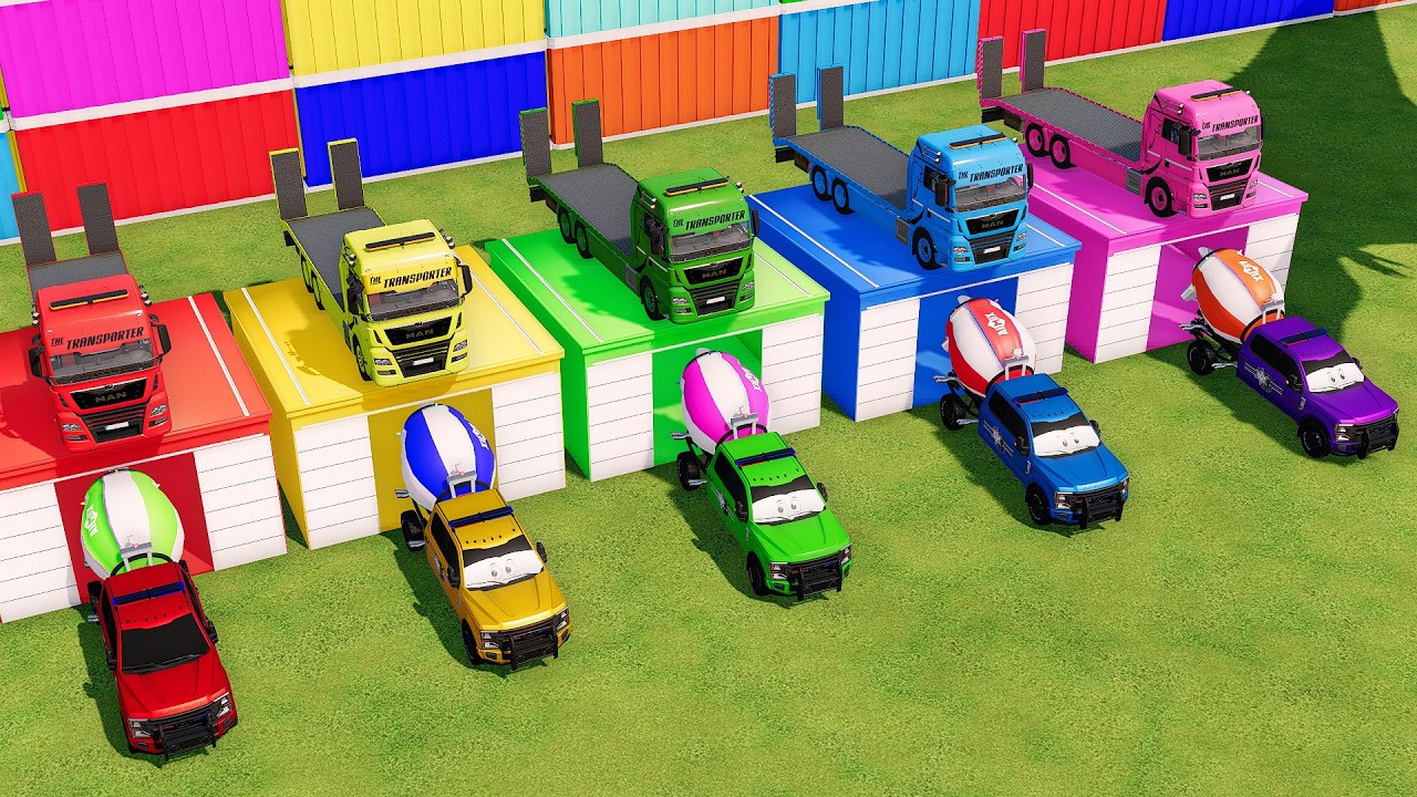 TRANSPORTING ALL MIXER TRUCKS WITH MERCEDES TRANSPORT TRUCKS ! FS22 #2