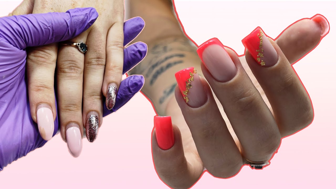 Аппаратный маникюр / Снова смена формы / Поднятие клюющих ногтей / Квадрат с опилом