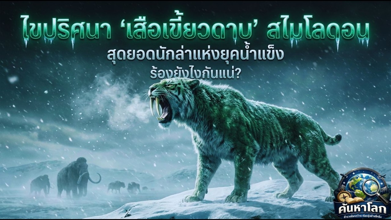 ไขปริศนา 'เสือเขี้ยวดาบ' สไมโลดอน: สุดยอดนักล่าแห่งยุคน้ำแข็งร้องยังไงกันแน่?