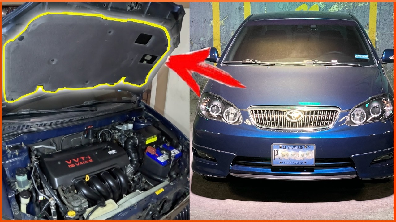 Protector Aislante para Capo Toyota Corolla 2005-2008 9th Gen | Engine Hood Insulator