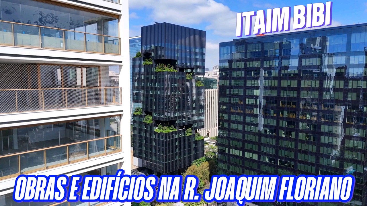 Drone no Itaim Bibi: Obras e edifícios na região da Rua Joaquim Floriano - São Paulo