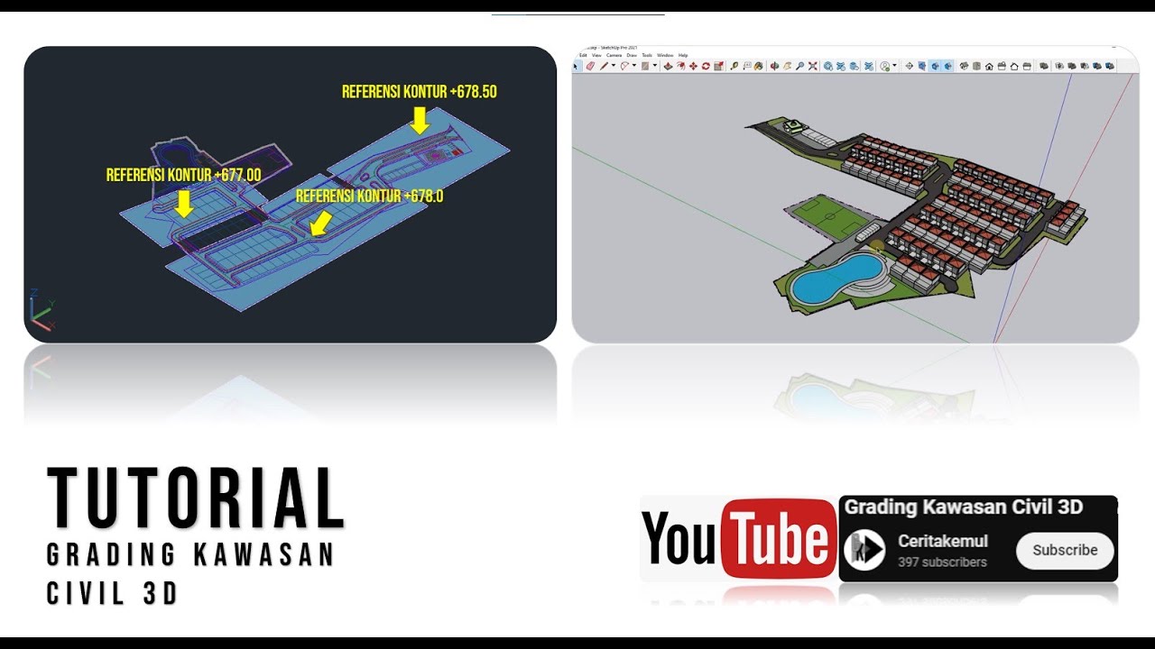Grading Kawasan Autocad Civil 3D #09