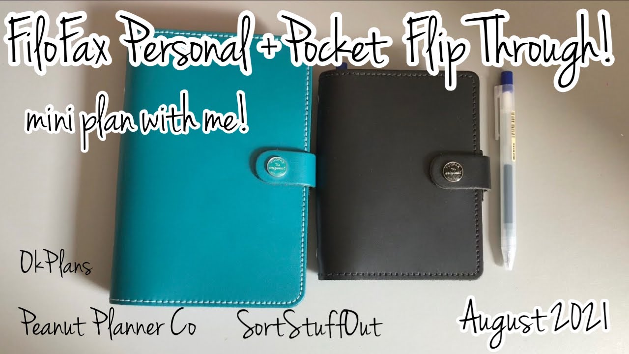 August 2021: Filofax Pocket + Personal Flip Through! + mini Plan with my in Personal Planner!