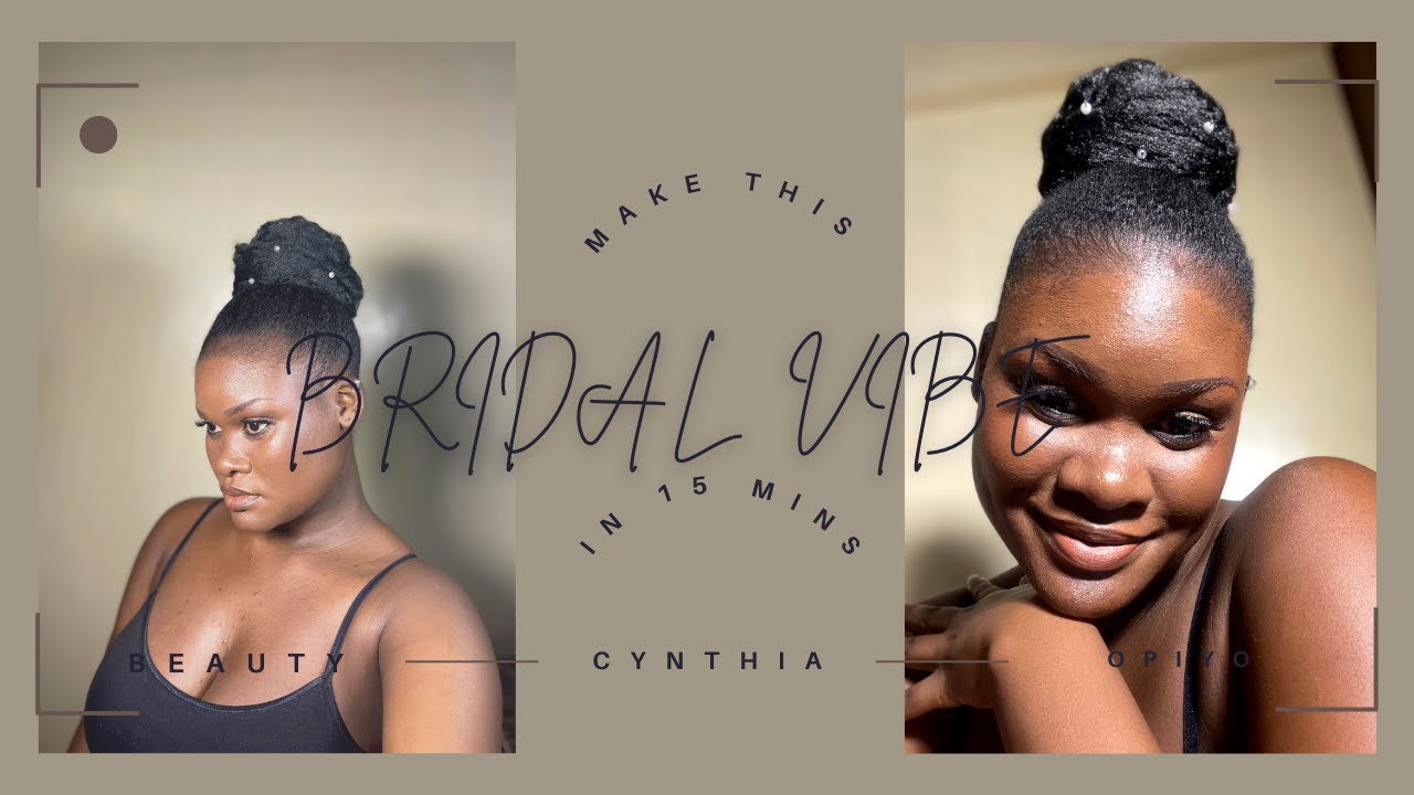Quick Bridal Vibe Up-Do W/ Just 1 Brazilian Wool // Minimum Heat and Products.