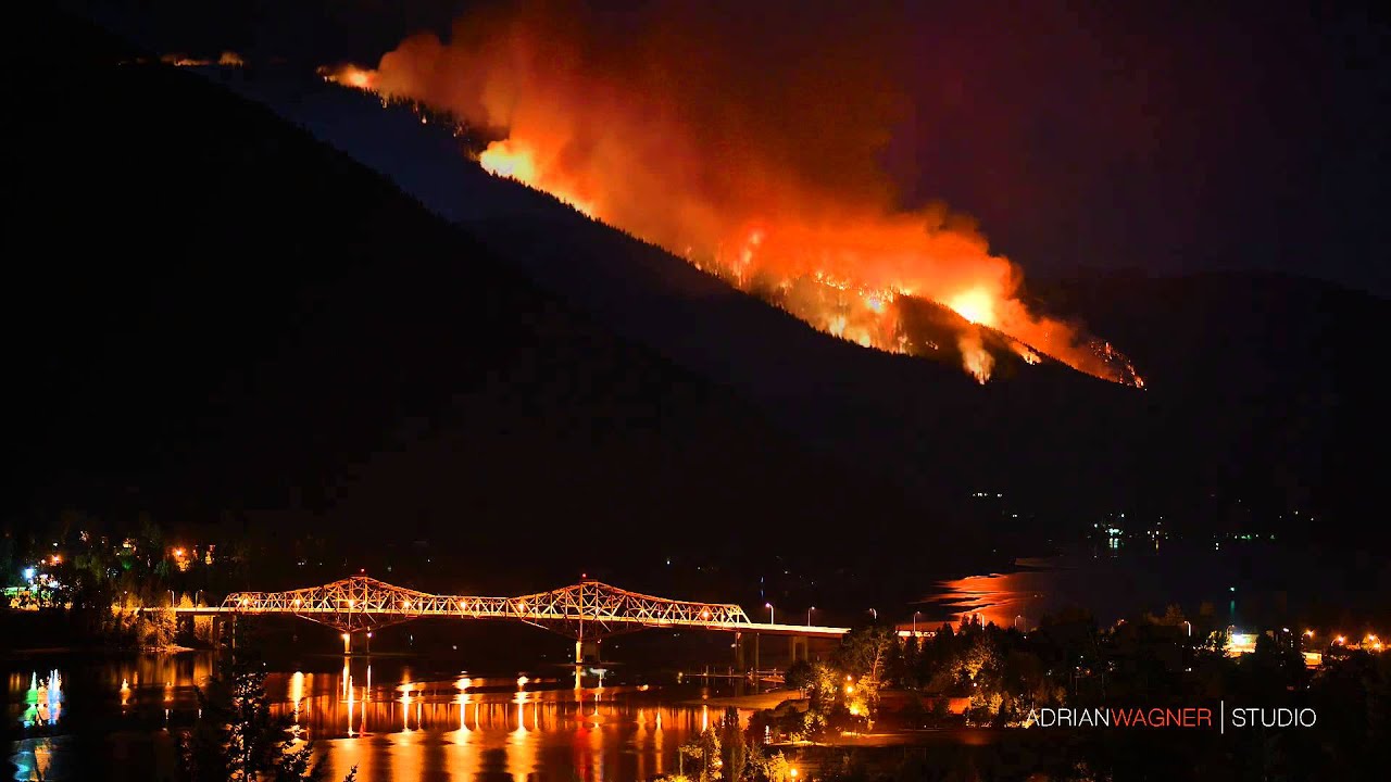 Forest Fire Time-Lapse, Nelson, British Columbia