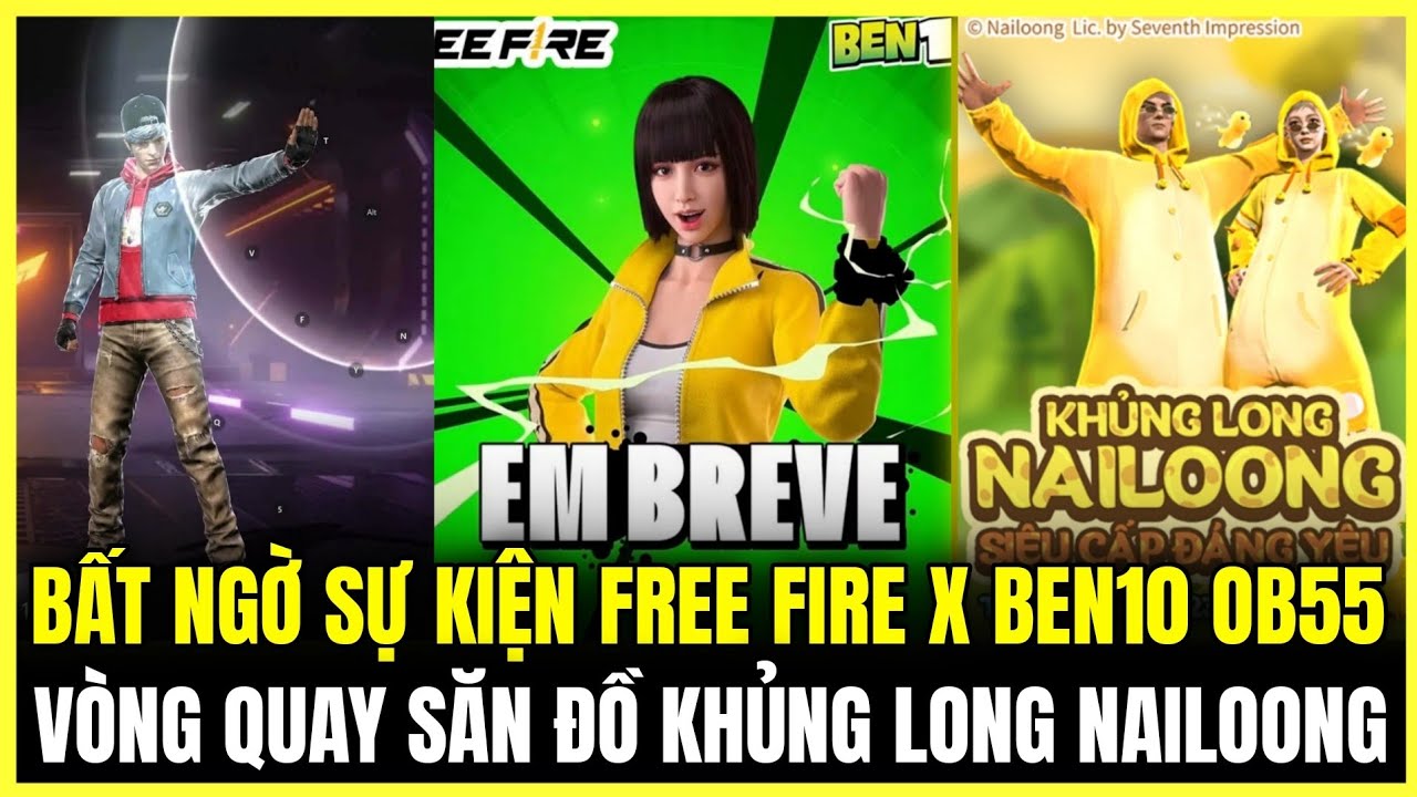 BẤT NGỜ SỰ KIỆN FREE FIRE X BEN10 C&Oacute; CẢ ALIEN X, V&Ograve;NG QUAY SĂN ĐỒ KHỦNG LONG NAILOONG | Free Fire