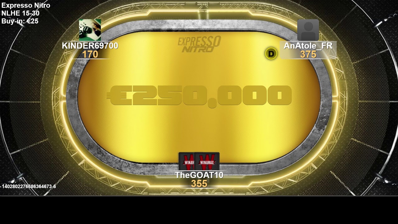 Jackpot Winamax Expresso Nitro 250,000€ [06/02/2020]