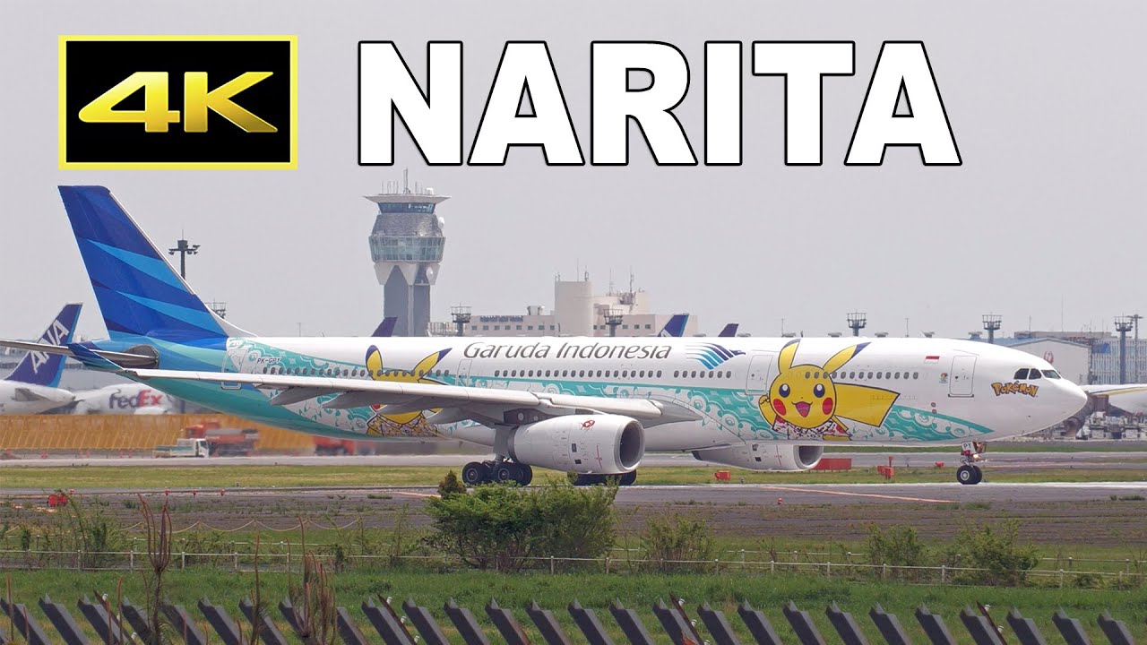 [4K] Pokémon Livery Garuda Indonesia Airbus A330-343 [PK-GPY] at Tokyo Narita Airport 2025 / 成田空港