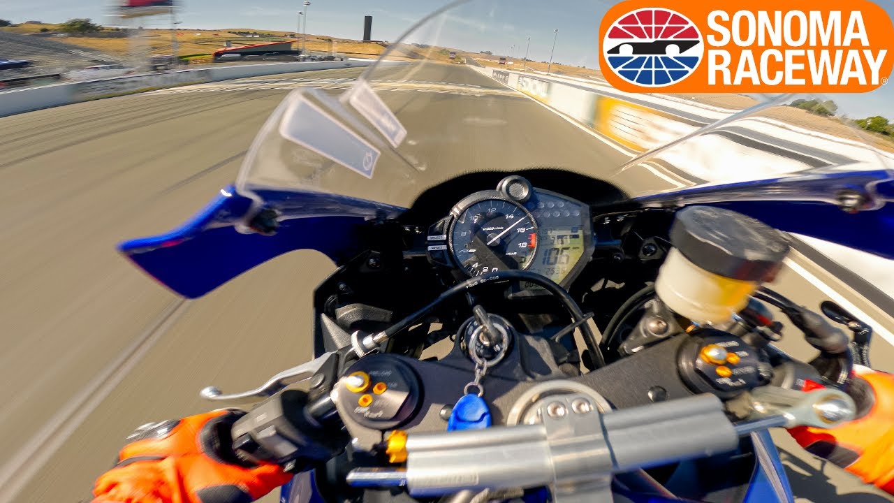First Track Day at Sonoma Raceway! Yamaha R6 GoPro POV