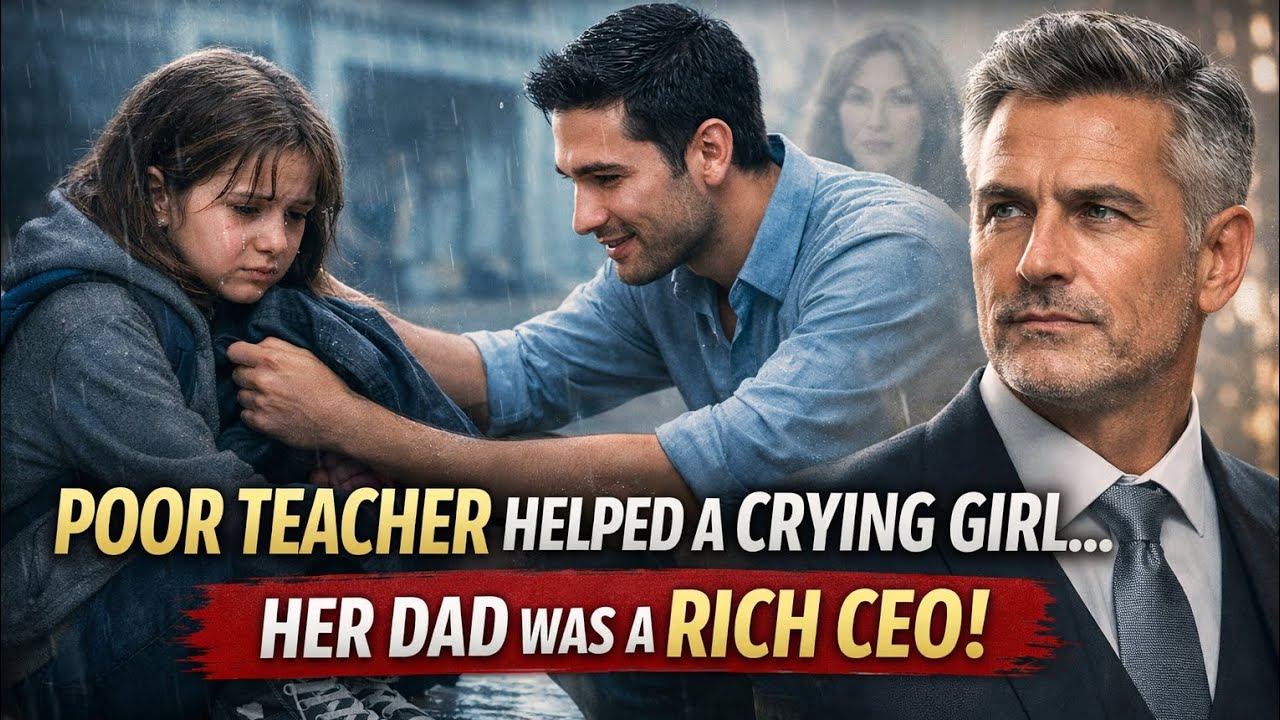 Poor Teacher Helped a Crying Girl After School—Unaware His Father Was a CEO Who’d Lost His Wife