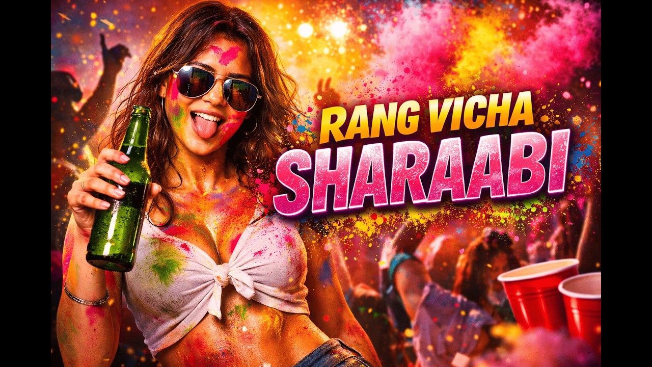 Rang Vich Sharaabi 🍻🌈 | Holi Special Punjabi Hindi Party Song 2026 | Desi Holi #holi #trendingsong