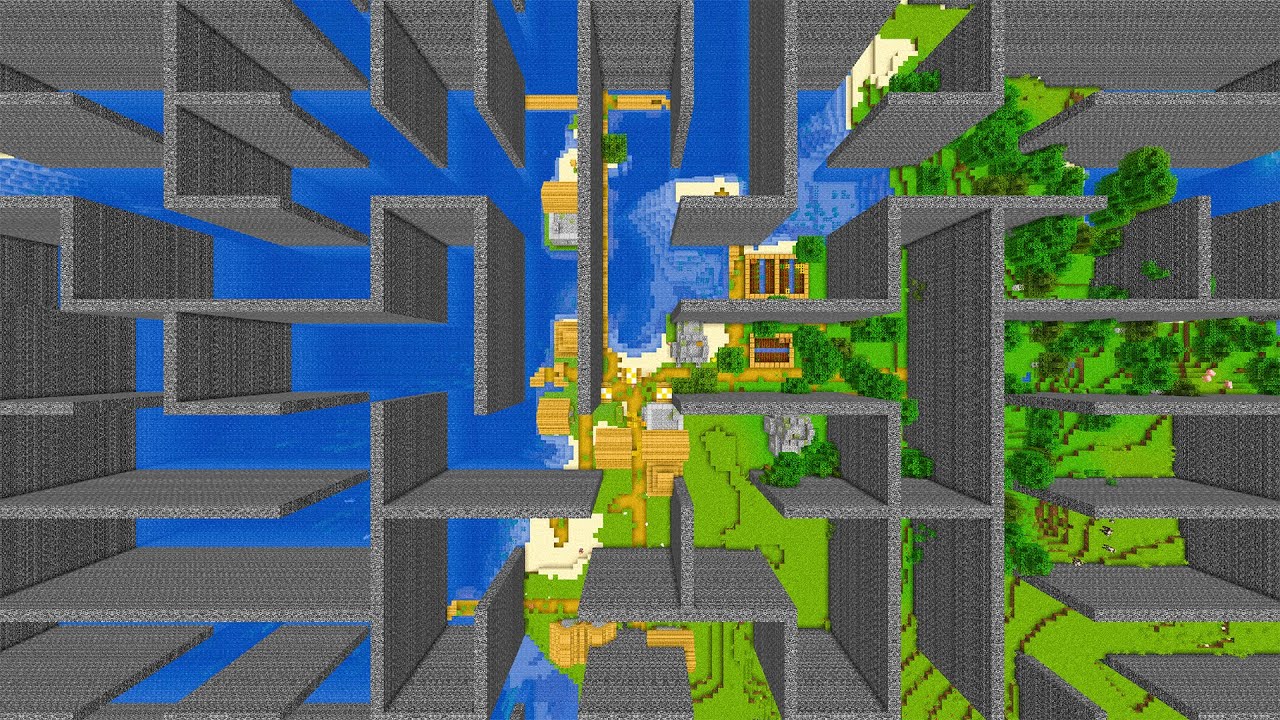 Minecraft MAS o mundo é um LABIRINTO 😵