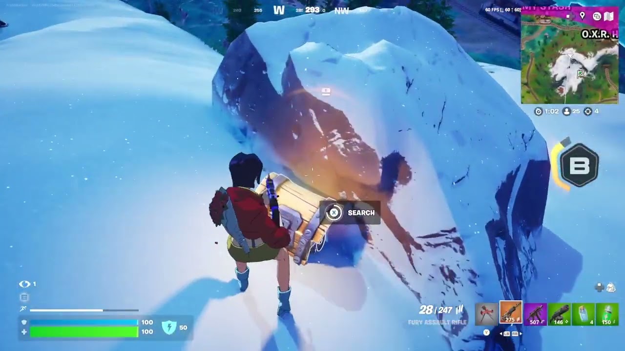 Faye doing side quests in Fortnite!