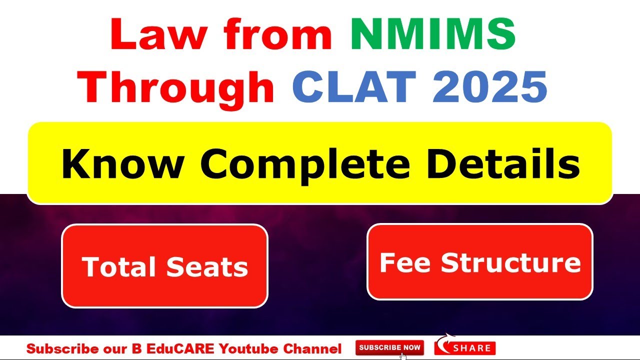 Admission procedure for NMIMS Law School through CLAT 2025 Score | Know Complete details