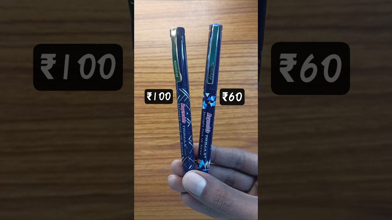 Trimax Gold & Normal Trimax | ₹99 Reynolds Trimax Gold vs ₹60  Normal Trimax Pen #penreview