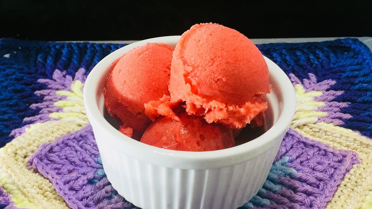 Creamy Strawberry Sorbet