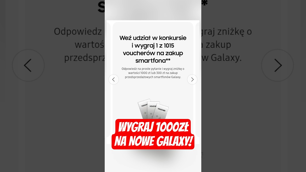 wygraj 1000zł na nowe Galaxy! ft. @samsungpolska