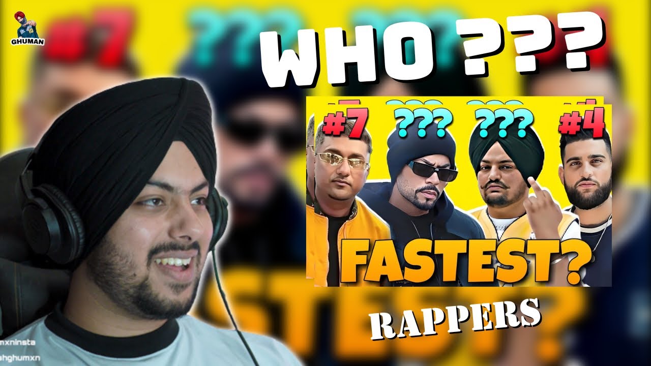Reaction on WHO IS FASTEST PUNJABI RAPPER ? Ft. Sidhu , Aujla , Honey Singh , badshah, Bohemia