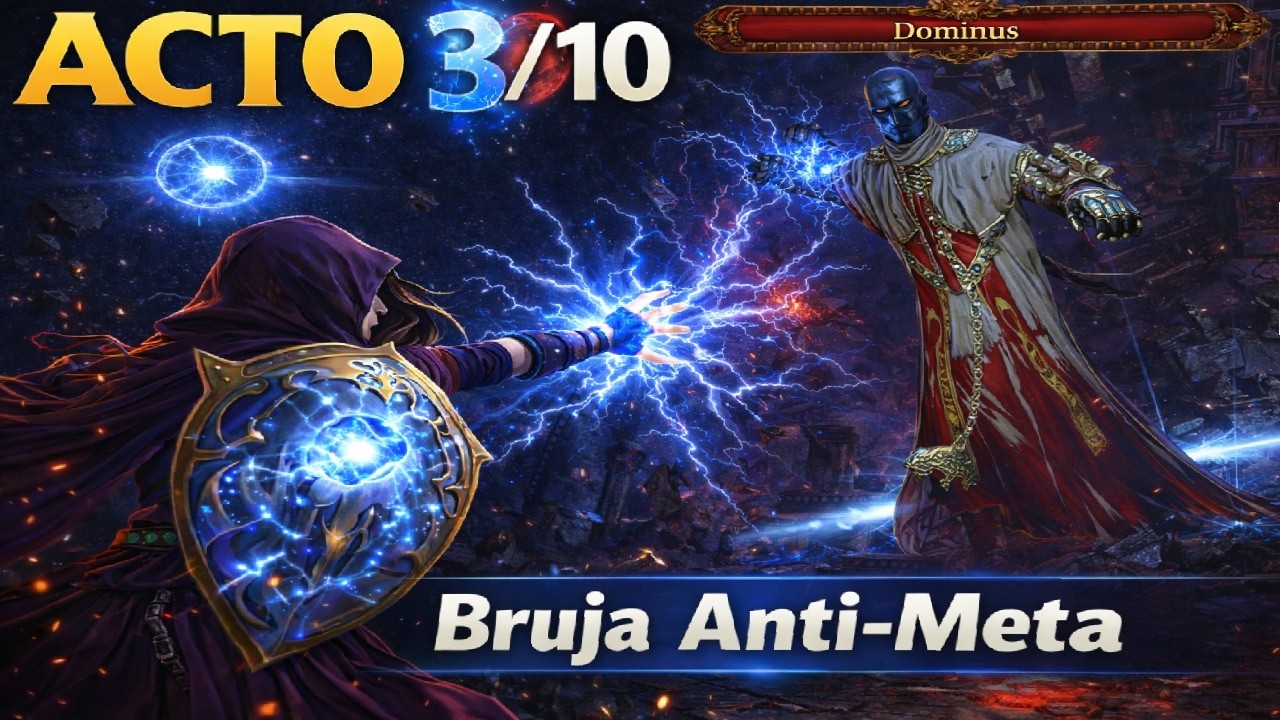 Guia de Build Anti Meta en Path Of Exile Acto 3 con  Bruja