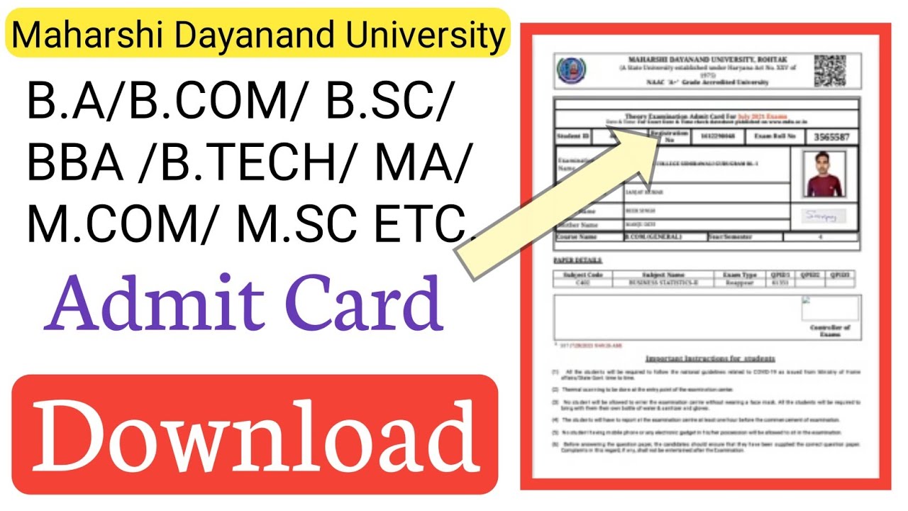 mdu admit card kaise nikale | how to download mdu admit card mdu | mdu ka admit card kaise nikale